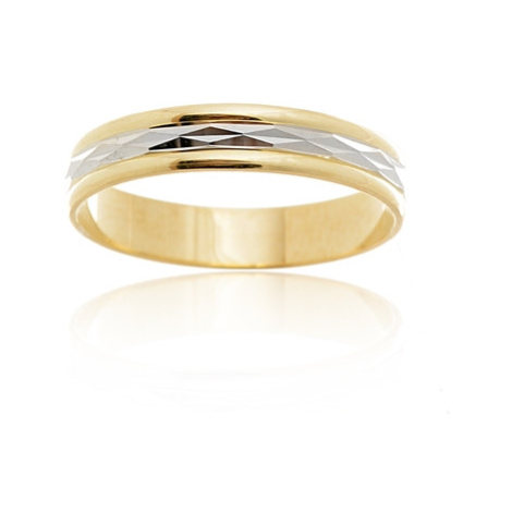 Gravírovaný prsten ze žlutého zlata PR0633F + DÁREK ZDARMA Ego Fashion