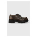 Kožené polobotky Vagabond Shoemakers COSMO 2.0 dámské, hnědá barva, na plochém podpatku, 5649.01