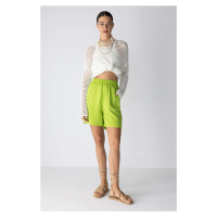 DEFACTO Paperbag Waist Wide Leg Linen Blended Shorts