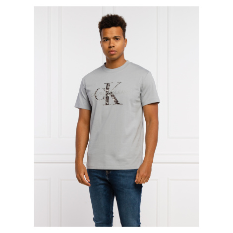 Calvin Klein pánské šedé tričko Monogram