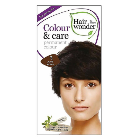HAIRWONDER Dlouhotrvající barva na vlasy 3 Tmavě hnědá BIO 100 ml