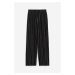 H & M - Natahovací žerzejové kalhoty - černá