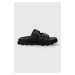 Kožené pantofle UGG Capitola Buckle Slide pánské, černá barva, 1153102