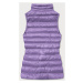 Krátká fialová prošívaná dámská vesta (23077-35)