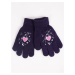 Yoclub Kids's Gloves RED-0012G-AA5A-029 Navy Blue