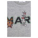 Dětská bavlněná košile s dlouhým rukávem Marc Jacobs x Looney Tunes šedá barva, s potiskem