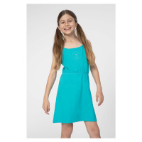 Dívčí šaty 4F F026 zelená barva, mini