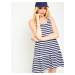 White and blue summer dress with stripes Yups