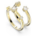 Swarovski Sada dvou pozlacených prstenů Constella 5640967 58 mm
