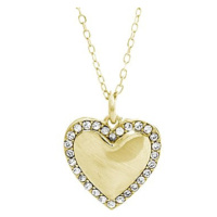 JSB Bijoux Stříbrný náhrdelník Srdce s krystaly značky Swarovski pozlacený 92300389g-cr (Ag 925/