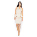 Elegantní peplum šaty M368 Beige FIGL