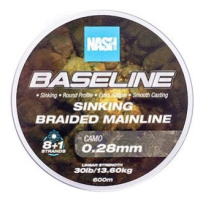 Nash splétaná šňůra baseline sinking braid camo 600 m - 0,28 mm 13,6 kg