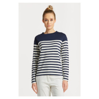 TRIČKO GANT STRIPED LS T-SHIRT modrá