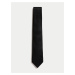 Pánská sada hedvábného klopového kapesníku a kravaty v bílé a černé barvě Marks & Spencer