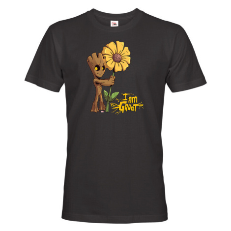 Pánské tričko s potiskem Groot a květina - ideální dárek pro fanoušky Marvel BezvaTriko