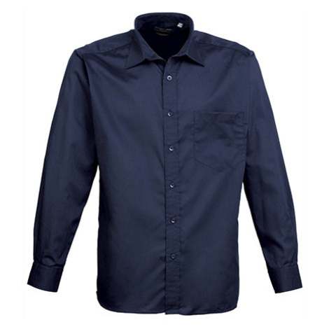 Premier Workwear Pánská košile s dlouhým rukávem PR200 Navy -ca. Pantone 2766