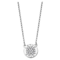 Lotus Silver Třpytivý stříbrný náhrdelník s čirými zirkony pro ženy LP1252-1/1