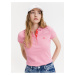 Růžové dámské tričko polo GANT Contrast Collar