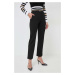 Kalhoty Guess ZOE dámské, černá barva, jednoduché, high waist, W4RB50 KBJP2