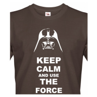 Pánské tričko Keep calm and use the force - triko s potiskem Star Wars