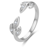 Beneto Půvabný stříbrný prsten se zirkony AGG474