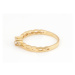 Dámský prsten ze žlutého zlata s čirými zirkony PR0535F + DÁREK ZDARMA