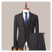 Pracovní oblek kostkovaný business set 3v1