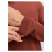 Cihlové pánské úpletové polo tričko s dlouhým rukávem Jack & Jones Blaigor