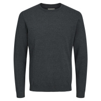 Jack&Jones PLUS Pánský svetr JJEBASIC 12250588 Dark Grey Melange