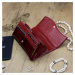 Luxusní dámská kožená peněženka Rokol, červená