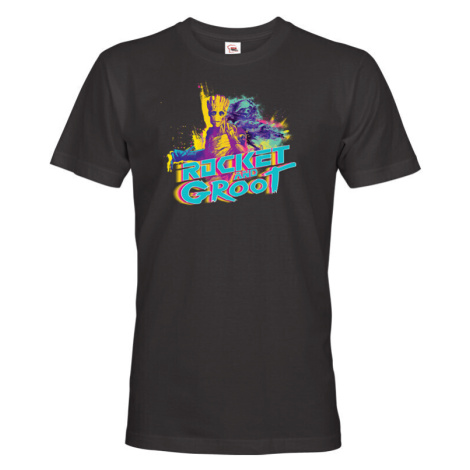 Pánské tričko s potiskem Groot a Rocket  - ideální dárek pro fanoušky Marvel BezvaTriko