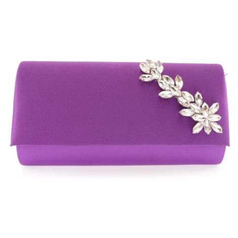 DGN 495-22y Women's Evening Dress Clutch Bag Purple Satin