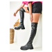 Fox Shoes Women's Black Thick-soled Notebook Boots