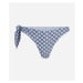 Plavky karl lagerfeld monogram tie rio bottom kl aop kntky bl-md indigo