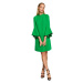 Dámské šaty áčkového střihu s rukávy zelené model 18422203 - Moe