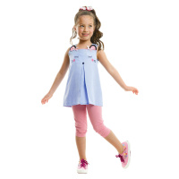 Denokids Blue Sleepy Girl Tunic Tights Set