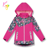 Dívčí softshellová bunda, zateplená KUGO HK5603, růžová Barva: Růžová