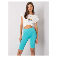 TYRKYSOVÉ BIKER SHORTS --TURQUOISE Tyrkysová