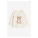 H & M - Bavlněný svetr - bílá