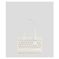 Kabelka karl lagerfeld k/skuare md tote perforated white