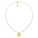 Manoki Perlový náhrdelník Barbara Gold - chirurgická ocel, sladkovodní perla WA488G Zlatá 45 cm 