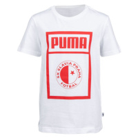 Puma SLAVIA PRAGUE GRAPHIC TEE Juniorské triko, bílá, velikost