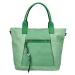 Koženková dámská kabelka se svislými proužky Nancy, zelená