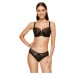 Gorteks Onyx soft embroidered bra black