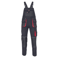 Fridrich & Fridrich Carl BE-01-004 Pánské pracovní kalhoty s laclem 03020168 černá/červená