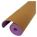 Podložka na cvičení MASTER Yoga 4 mm - 183 x 61 cm - korková - fialová