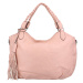 Trendová dámská koženková kabelka Ahti, pastelově růžová