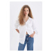 DEFACTO Oversize Wide Fit Basic Plain Buttoned Poplin Long Sleeve Shirt