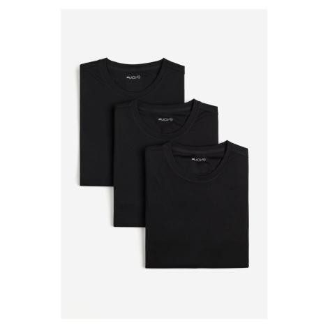 H & M - Sportovní tričko z materiálu DryMove™ 3 kusy - černá H&M
