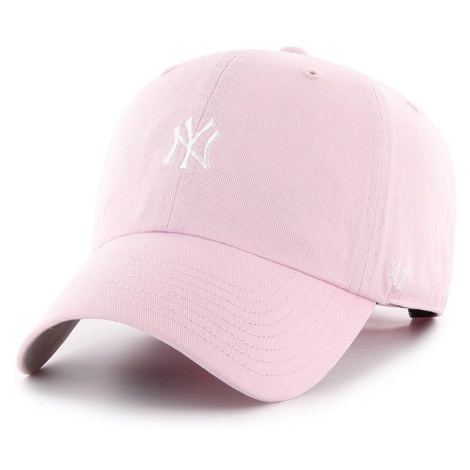 Čepice 47brand New York Yankees růžová barva, s aplikací 47 Brand